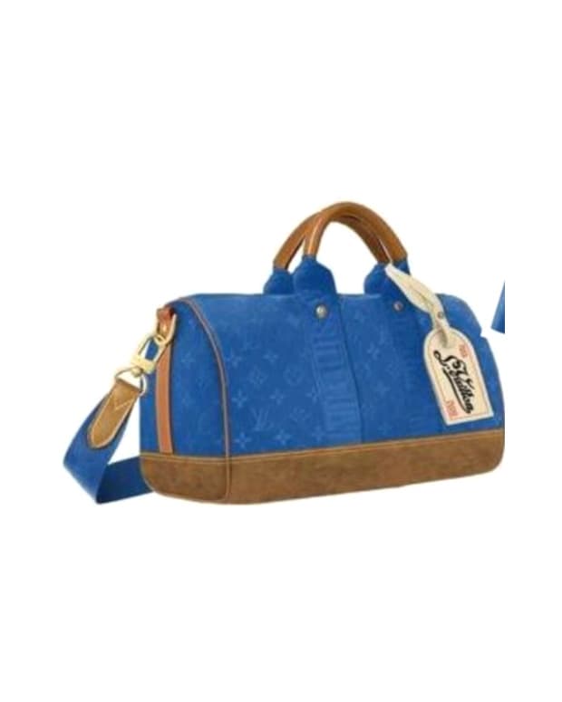 Blue Monogram Suede Base Travel Bag, at Louis Vuitton Charleston