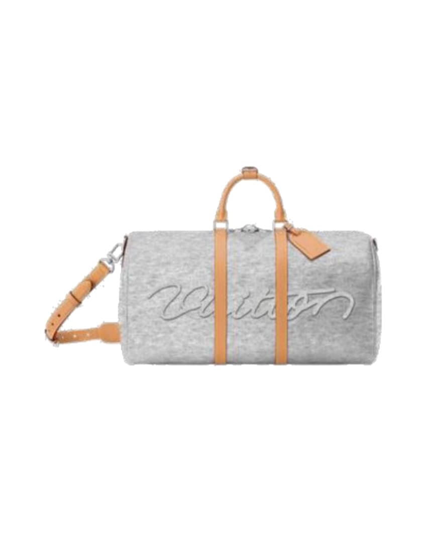 Grey Felt Script Keepall Style Bag, at Louis Vuitton Charleston